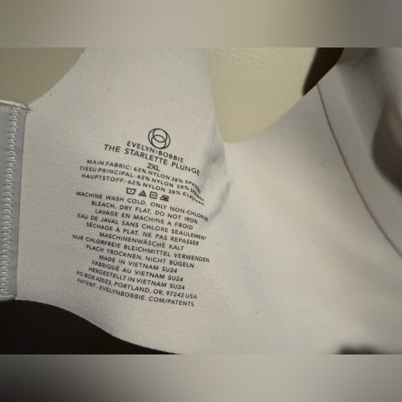 Evelyn & Bobbie the starlette plunge bra floral cream 2XL - Picture 6 of 7